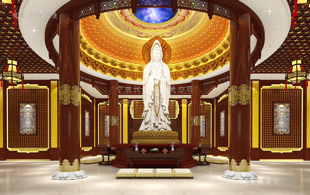 寺廟觀音殿室內(nèi)裝修設(shè)計(jì)圖  第1張